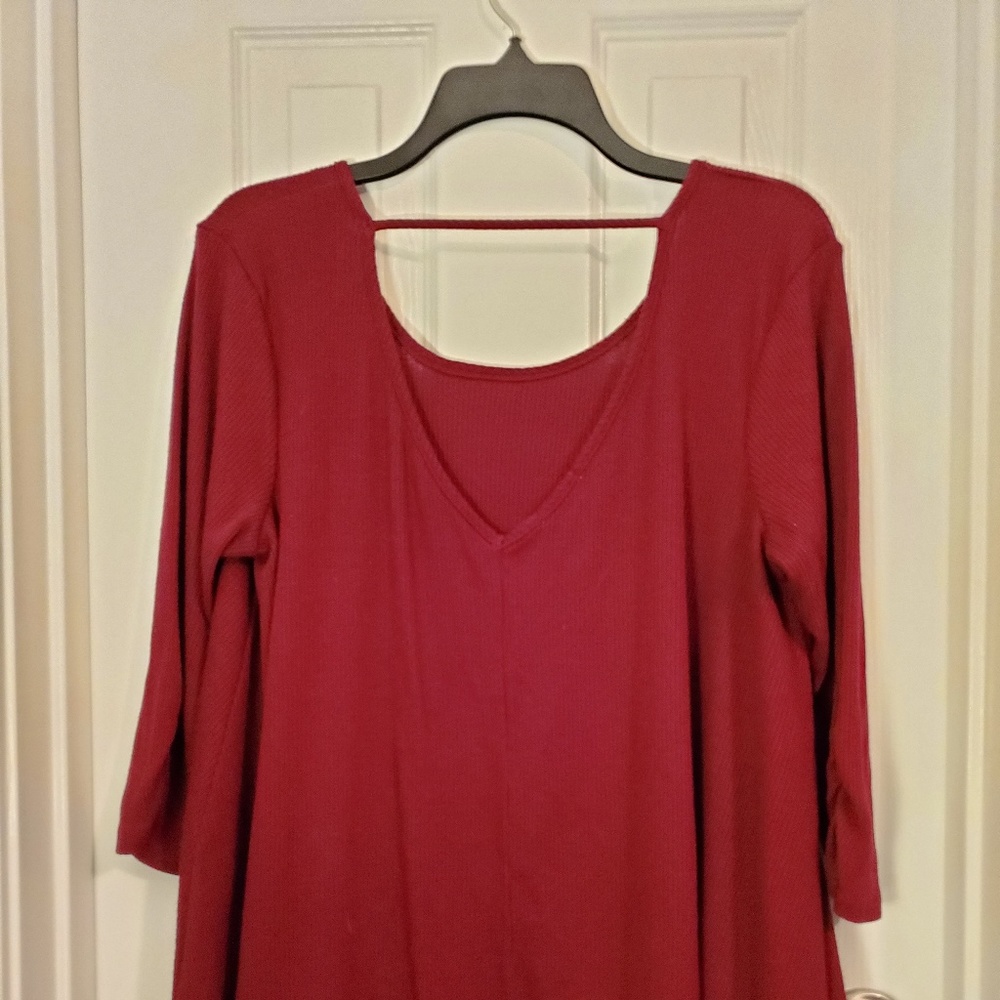 Maurices burgundy lace bottom tunic